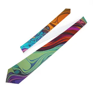 Multi Colored Tie Dyed Necktie - Durable Design with Colorful Ties for Versatile Styling