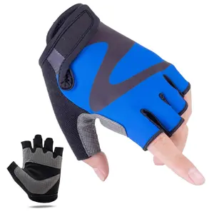 Bike Gloves Cycling Gloves Half Finger Mens and Womens Fitness Gloves for Training Breathable and Comfortable Lightweight Climbing with Padding to Enhance Palm Strength (Blue Medium)