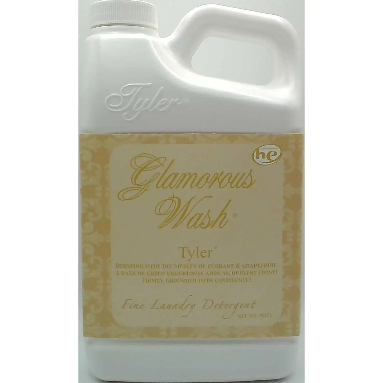 Tyler Candle Company Glamorous Wash Fragrance Laundry Detergent - All-Natural, Dye-Free, Chemical-Free, Hypoallergenic Grapefruit Scent Home Care Cleaner for Clothes, 907g/32oz
