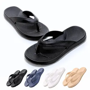 DIOLV Women's EVA Arch Support Flip Flops for Plantar Fasciitis Orthopedic Thong Sandals Comfortable Summer Beach Pool Slides Beige Color Tsinelas Walking Shoes Anti-Slip Safety
