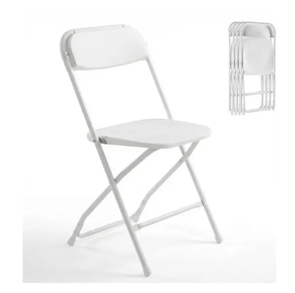 Alvantor Folding Chairs, 4/6/10-Pack White Indoor Outdoor Stackable Portable for Events, Offices, Weddings