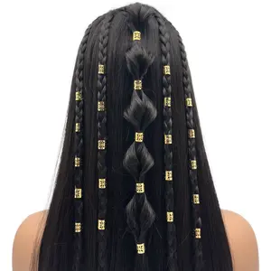 50pcs Golden Metal Adjustable Hair Rings for Dreadlocks, Spiral Hairpins for Women and Girls Loc Braids Jewelry Accessories