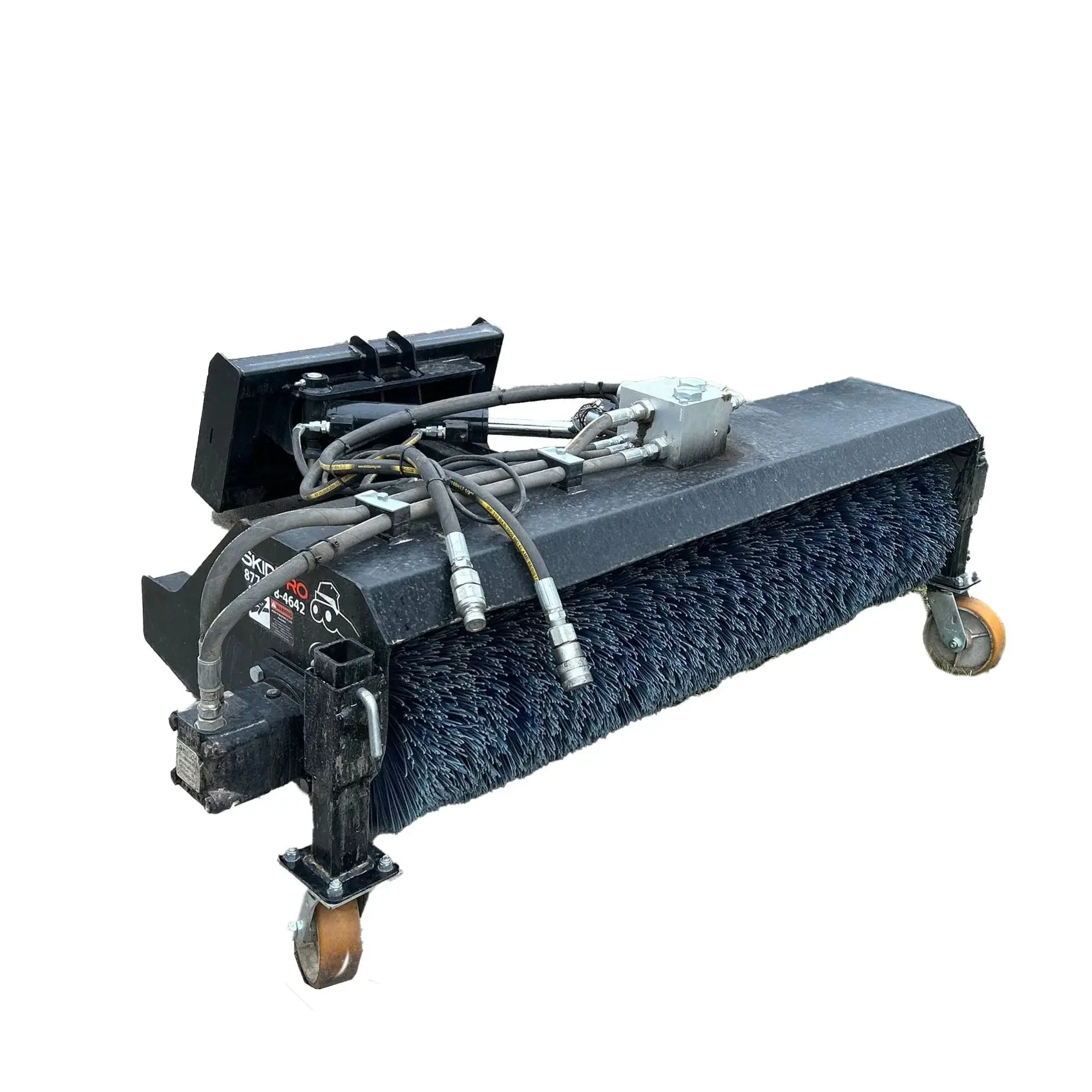 Skid Pro Angle Broom power sweeper for mini skid steer