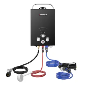 CAMPLUX 1.58 GPM Portable Propane Tankless Water Heater – 41,000 BTU Outdoor Camping Shower for RV & Cabins & Off-Grid Use, Pump Kit or Standard Version