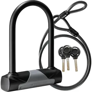 U-Lock with , Heavy Duty Anti-  U Locks with 8mm Braided Steel and 3 , 4ft Length   for , Scooter Mountain Road