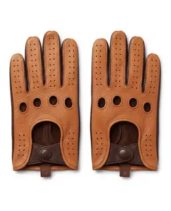 Premium Two-Tone Leather Driving Gloves