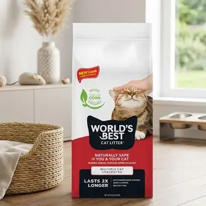 Unscented Natural Multiple Cat Litter - 8-Lb, 99% Dust-Free, Quick Clumping, Flushable, Long-Lasting Odor Control, Easy Scooping, Made in USA (Pet Supplies, Cat Litter)