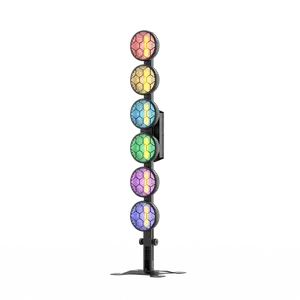 UKING LED 350W Stage Light with 6x50W Amber COB and 168 RGB LEDs Lightweight Aluminum ABS Design DMX512 Sound Auto Master Slave Modes Retro Linear Lighting High Brightness DJ Bar Show Stage Lighting Equipment