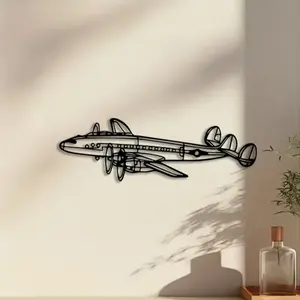 1pc C-121A Aircraft Metal Wall Art, C-121A Aircraft Statue Mural, Perfect for Office Wall, Aviation Room Wall, Garage Wall, Patriotic Decor, Ideal Gift for Pilots, Durable Metal, Artistic Decoration
