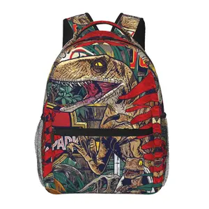 Jurassic Park School Bag Large Capacity Laptop Backpack for iPad Books Jurassic Park Bookbag Gift Read Teen