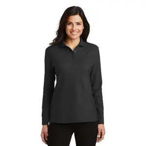 Port Authority® Ladies Silk Touch™ Long Sleeve Polo. L500LS