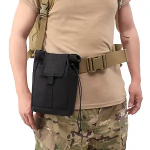 Outdoor Tactical Pouch, Foldable Drawstring Waist Bag, Sports Fanny Pack, Waterproof Climbing Bag, Small Items Storage Bag for Outdoor