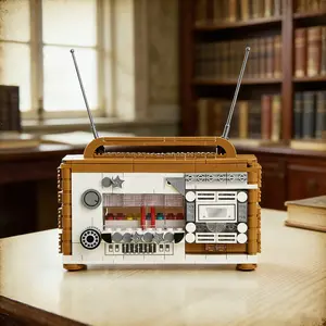 Innovative Model, Unique Retro Building Blocks Designed Exclusively for Adults: Retro Radio / Recorder. The building blocks integrate exquisite design with fun assembly methods. The retro radio building blocks are not just toys, but also works of art. Ide