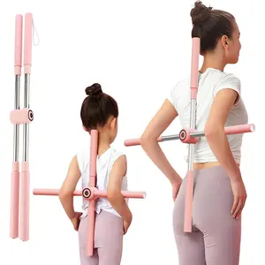 Yoga Stick, Posture Correction Stick for Women and Men, Relieve Back Pain, Upper and Lower Back Stretchers and Straighteners, 24.4-36.2 Inch Stretching Stick Neck Hump Corrector