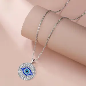 Evil Eye Necklace – Blue Protection Pendant for Good Luck, Feng Shui Spiritual Jewelry stunning island    womens gifts   stuff to get gf for valentine   chains   gifts for women  necklace birthday gifts for gf cross necklace initial necklaces