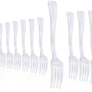Clear Plastic Tasting Forks | 48 Count
