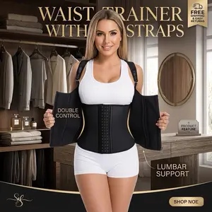 ZGQNBELLE Waist Trainer for Women – Tummy Control Vest, Fajas Colombianas with Front Zipper, Adjustable Straps, Postpartum Girdle, Workout Corset, Snatched Cincher, Seamless Back Support & Slimming Underwear – Perfect Mother's Day Gift Idea