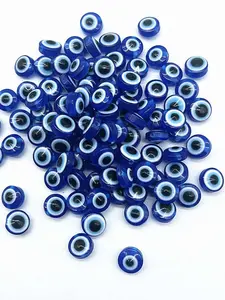 50 DIY Devil Eye Pearl Beads Set, Evil Eye Charm, High Quality for Crafting and Jewelry Making, Vibrant Eye Designs in Assorted Colors, Beads Wholesale