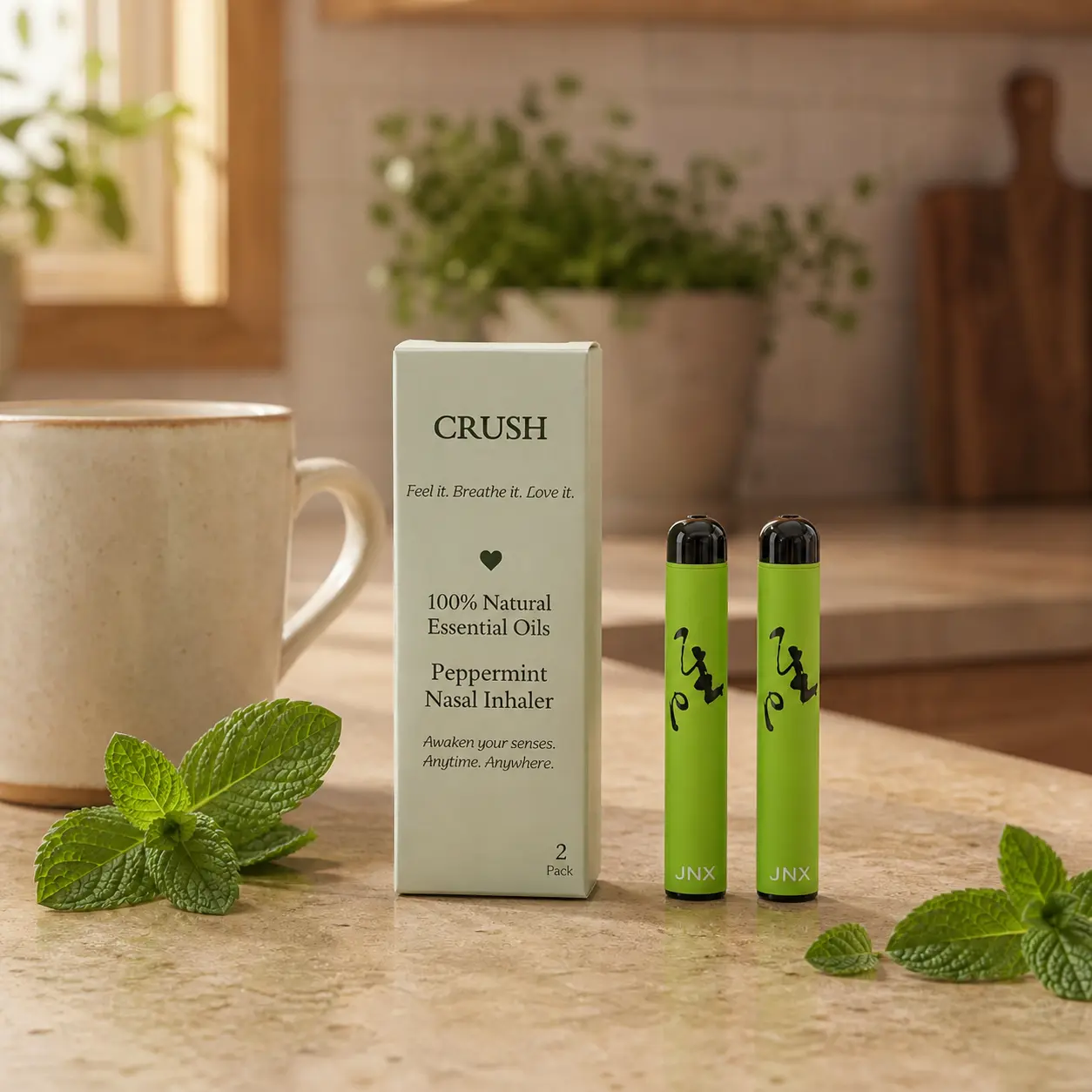Refreshing Aromatherapy 2 Sticks per Box, Refreshing Cooling Sensation I Portable for Daily Use Natural
