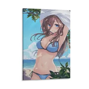 Quintessentials Quintuplets Miku Poster. Bedroom Wall Art. Canvas Posters. Anime Cover Art. Decor for Walls. Poster Canvas Wall Art For Bedroom Decor Bar Office Room Decor Gift
