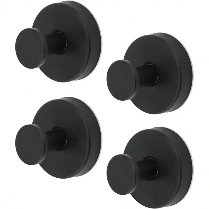 Strong Suction Cup Hanging Hooks (2-Pack/4-Pack) - Silicone Renters' Bathroom Home Essentials, Removable No-Residue Towel Toiletry Hooks, Waterproof Holds Up to 15 lbs for Smooth Non-Porous Surfaces