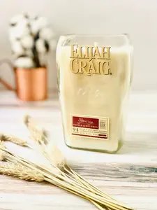 Old fashioned Whiskey candle - Elijah Craig bourbon Bottle -  liquor bottle candle - soy wax