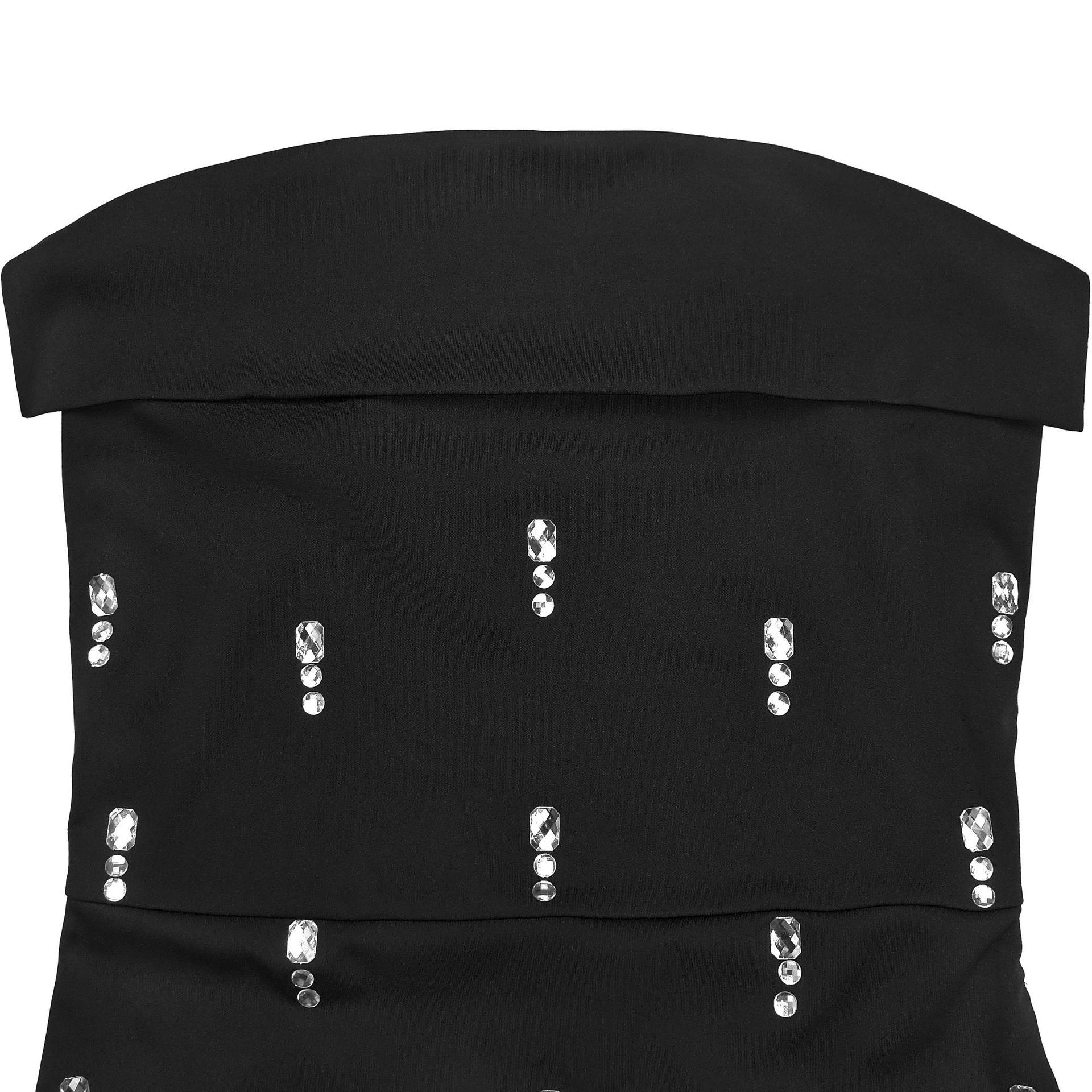 Elegant Strapless Embellished Ribbon Dress Set for Women Fashionable Two-Piece Outfit