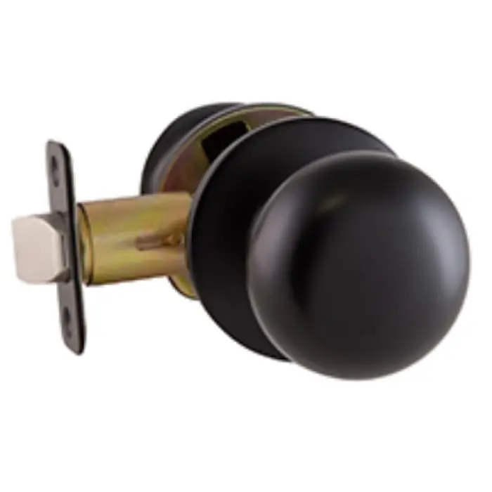 DHI 778951 Cambridge Interior Door Knob, Matte Black - No Locking Function, Ideal for Closets, Hallways (Tools & Hardware Door Hardware)