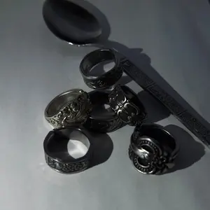 Mystery Ring Bundle 3 Pack Handmade Unique Vintage Spoon Rings Sizes 4-15us High Quality Handcrafted Jewelry Collection
