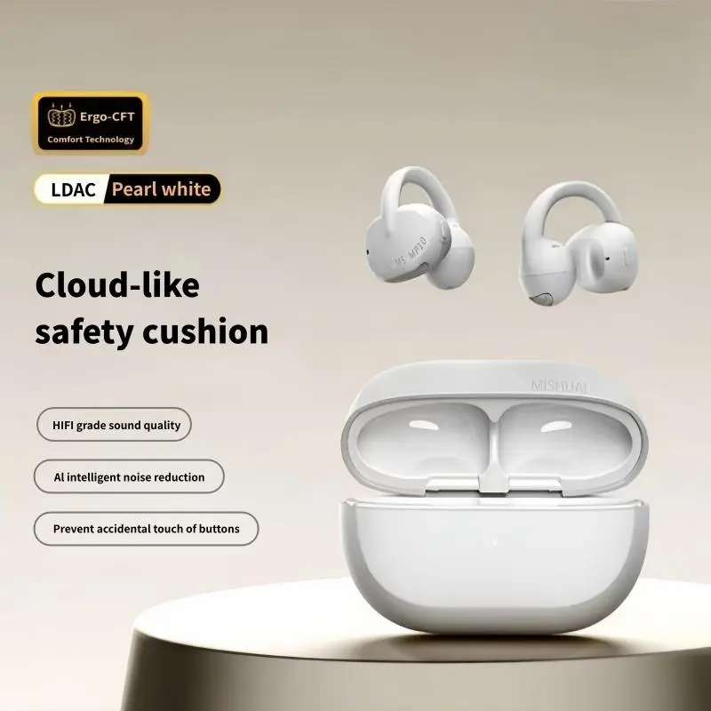 Multi-Function Open Ear Headphones, Ultra-Comfortable Ear Fit | Bluetooth 6.0, Dual Device Connection, Low Latency Gaming, Hi-Fi Sound, Waterproof Wireless Earbuds, Built-in Mic for Office, Sports, Study & Calls