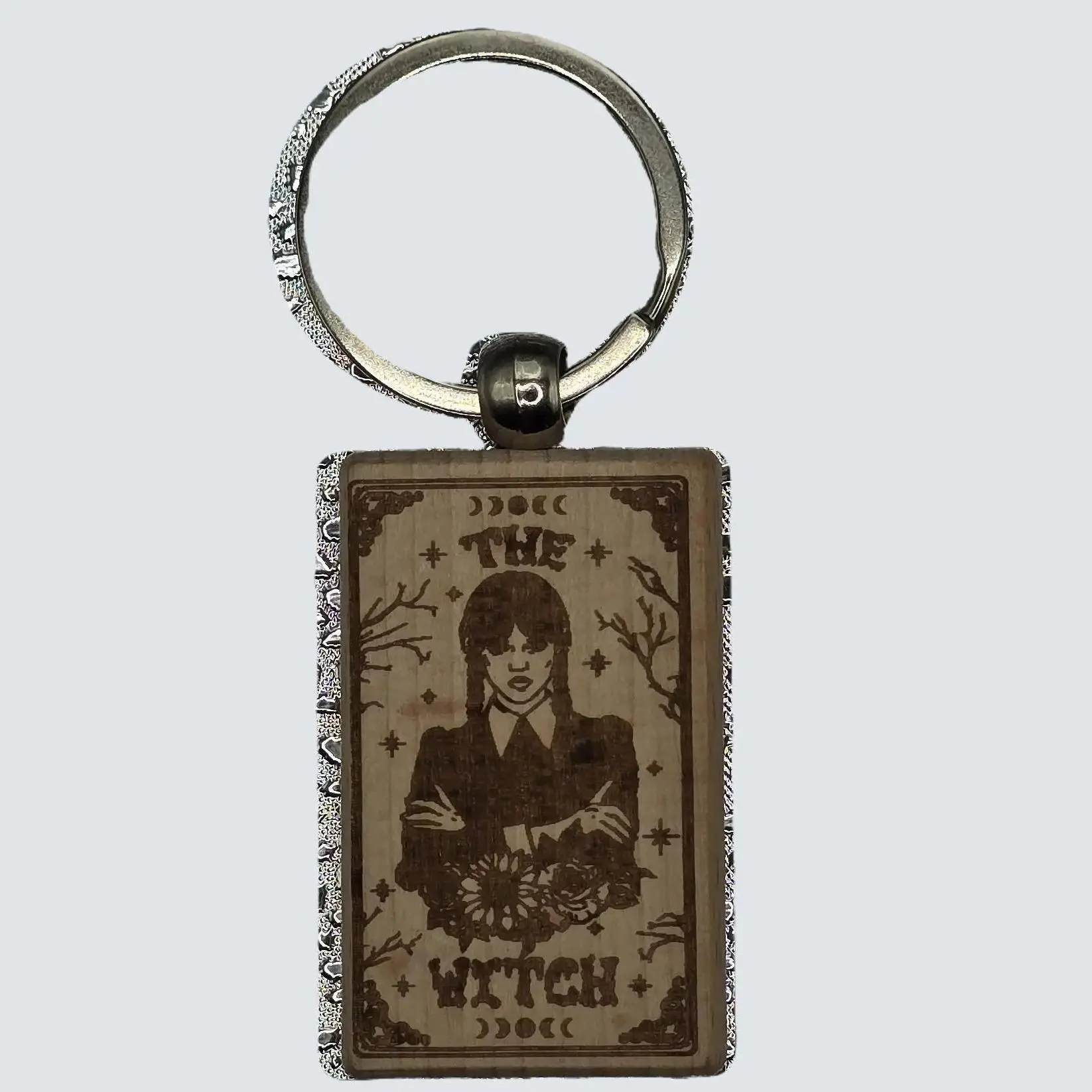 Laser Engraved Wooden Keychain Natural Wood Construction with Clear Laser Engraving for Personalized Keys Simple Elegant Design for Everyday Use