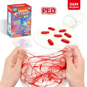 DLMdilemu clear putty slime Capsule Slime Set ASMR Effect Stress Relief Toy Best Selling Versatile Play Options Non Toxic Easy Clean DIY Sparkly Slime Making Kit  asmr clear  putty  slime Moldable Taba Squishy Mochi Squishy
