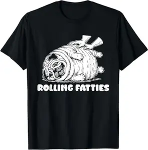 Funny Pug Rolling Fatties Dog Puppy Dogs Parents Pug Joke T-Shirt for Men Women