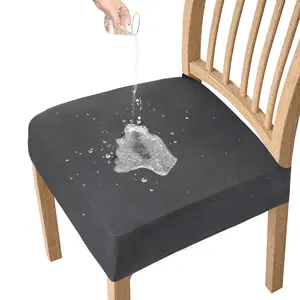 Easy-Going Waterproof Seat Covers for Dining Room Chairs Set of 2,4,6 Stretch Chair Seat Slipcovers Protector Removable and Washable Kitchen Dining Chair Covers