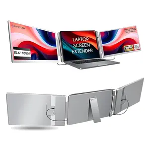 ScreenMate 15.6" Triple Screen Extender for Laptops – FHD 1080P Portable Monitor for MacOS, Windows & Android – 20' 3 Screen Monitor Extender Alternative