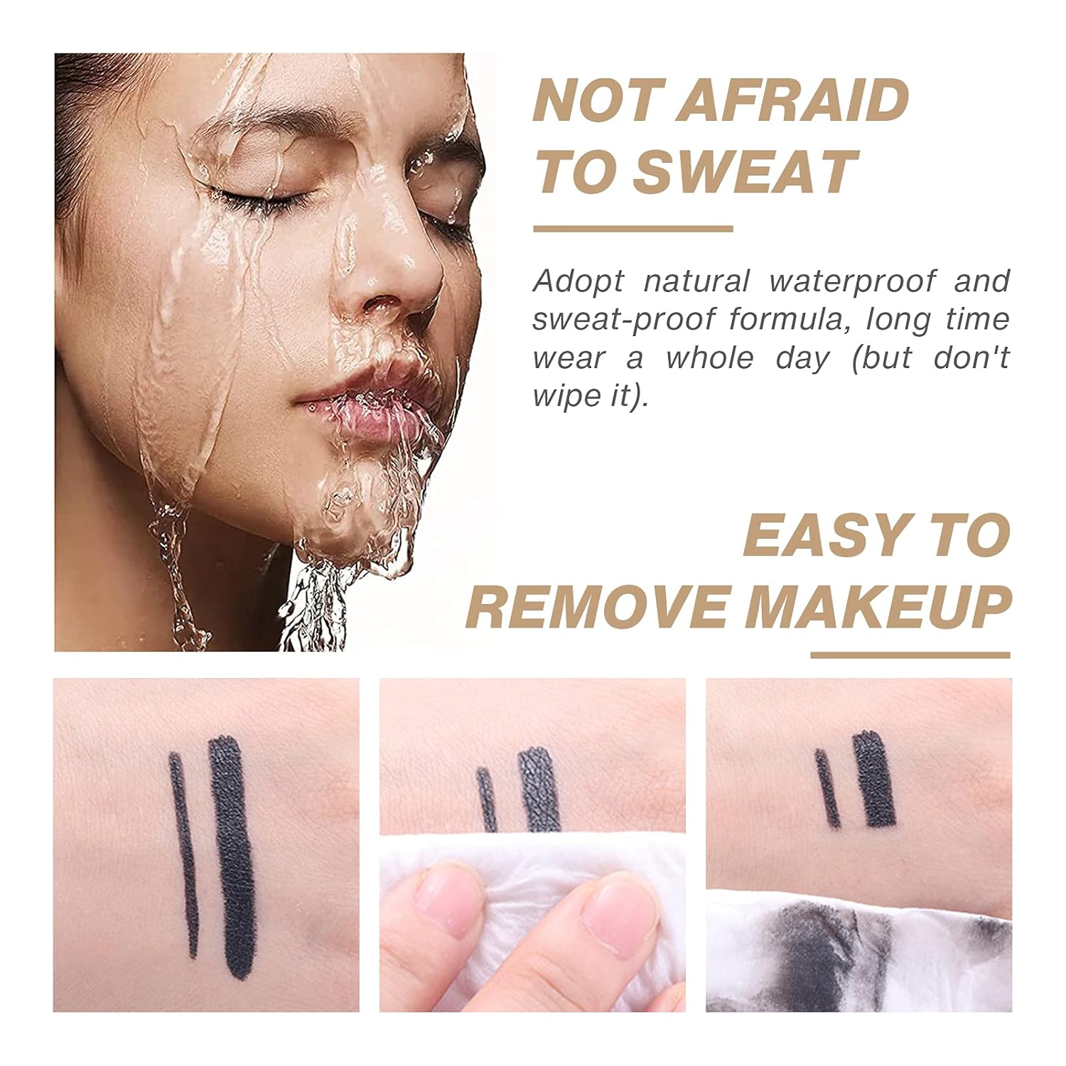 Long Wear Gel Eyeliner, Tattoo Pencil Liner Waterproof Smudge Proof Gel Eyeliner for Mature Women, Professional Make-Up Silver Gray Brown Black Gel Eye Liner Pencils for Older Women (#04)