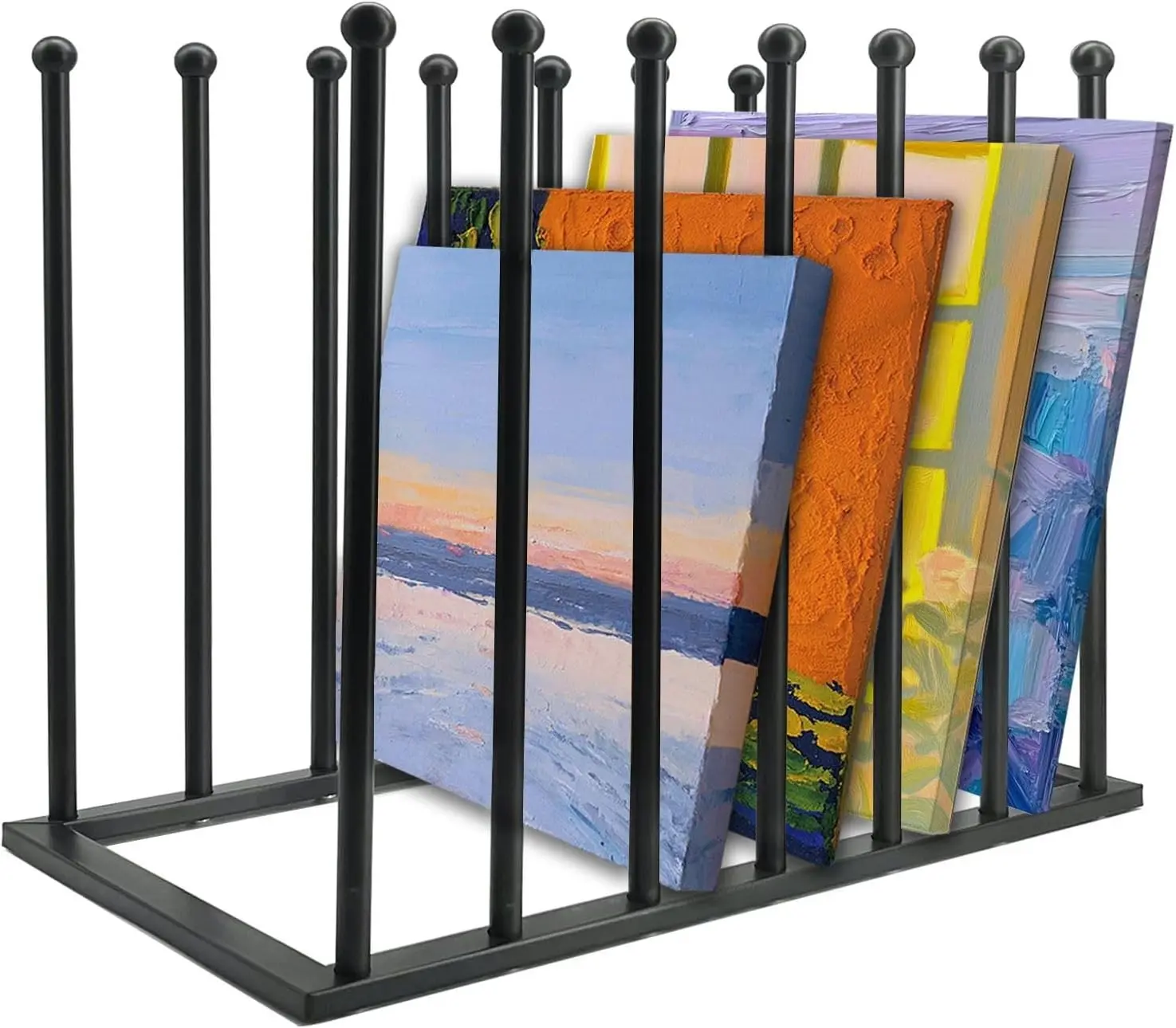 Art Storage Rack, Art Drying Rack, Art Canvas Organizer, Paint Display Rack Metal Easel Display Stands for Canvas Boards, Panels, Prints, Frames, Artworks, Gallery