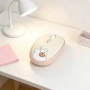 Mofii Bear-shaped Wireless Ergonomic Computer Mouse (1 Piece), USB Connection, Cute & Minimalist, Silent, Palm & Wrist Fit, Compatible with Desktops/Laptops (Batteries Not Included)