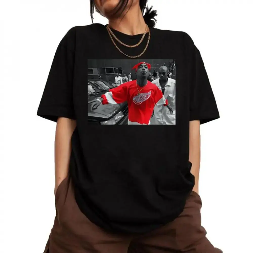 100% Cotton Vintage 90S Tupac Shakur Graphic Tee West Coast Hip Hop Legend 2Pac Rap Merchandise Retro Style Bootleg Shirt Golf Gift T-Shirt For Men And Women