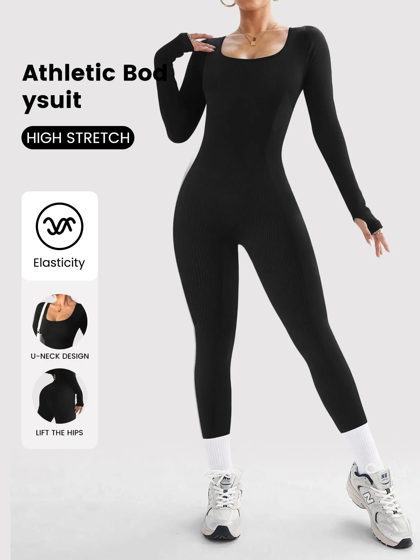 Women's One-Piece Ski Suit, Fashionable Winter Wear for Cold Weather, U-Shape Round Neck Design, Maximum Warmth Comfort, Ideal for Skiing and Snowboarding