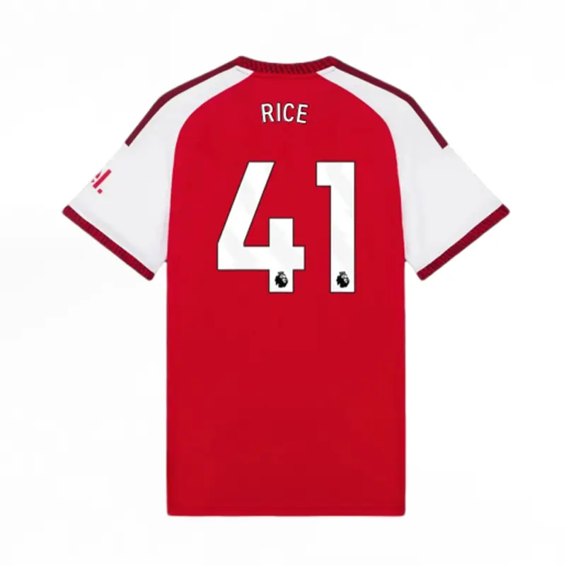[FULL LOGO] Red Home Soccer Uniform – Breathable Quick-Dry Football Jersey, Custom Name & Number for Adults