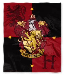 Harry Potter House Crests Silk Touch Throw Blanket 50" x 60" Choose From All 4 Houses