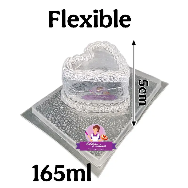 Heart Cake Flexible Mold / Pastel Corazon Molde Flexible