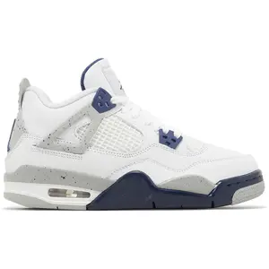 Jordan 4 Retro "Midnight Navy" (GS) Fashion Sneakers 100% Authentic Closed Sports Shoes