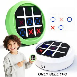 4-In-1 Tic Tac Toe Electronic Game, Portable Handheld Board Game, Four Modes, Educational Toy, Travel Game, Cool Gift for Kids and Adults
