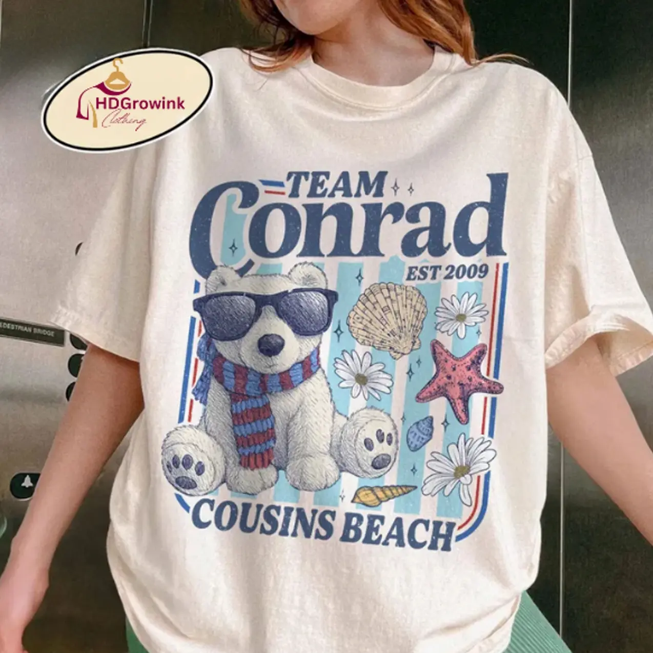 Team Conrad Junior Mint Bear Shirts, Cousins Beach TSITP Shirt, Summer Beach Tees, Team Conrad Cousins Beach T-Shirt