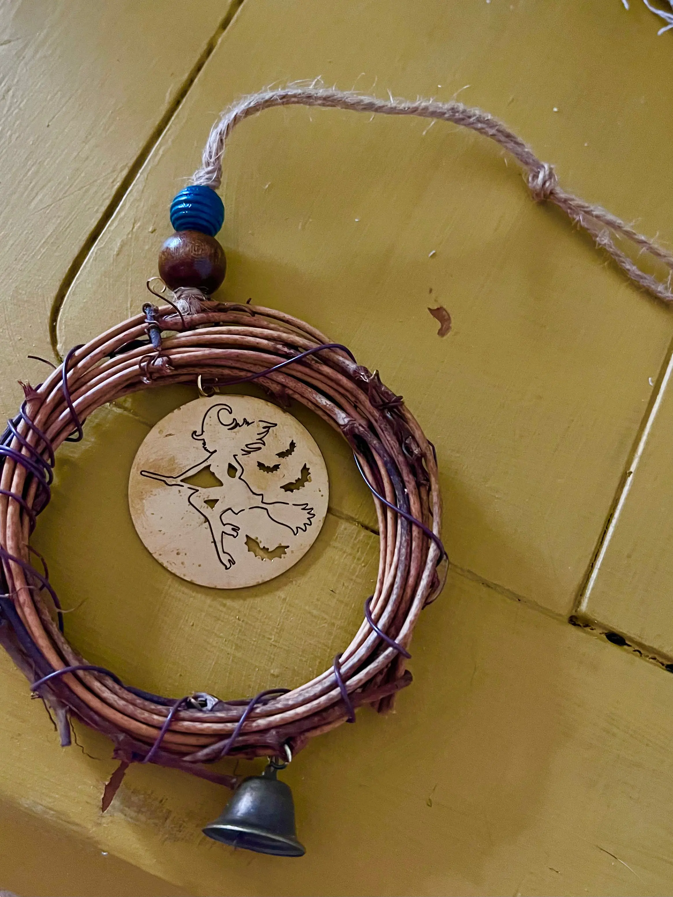 Witch Wreath with Brass Medallion