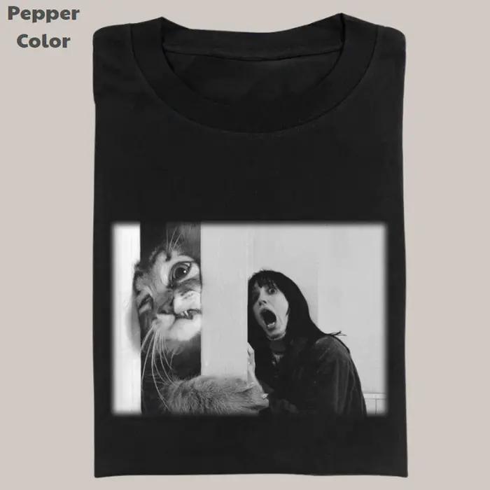 The Shining Vintage Tee, Cat Scream T-Shirt, Meme Cringe Funny Dumb Shirts, Unisex Movie Shirt Menswear Womenswear Streetwear