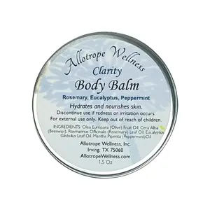 Moisturizing Body Balm - Clarity Rosemary, Eucalyptus, Peppermint Essential Oil Salve