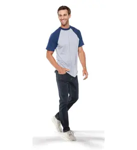 Augusta Sportswear Unisex 2.0 Short Sleeve Baseball Jersey T-Shirt - Crew Neck, Contrast Colors, Poly-Cotton Mix, Lightweight Fabric, Moisture Wicking Shirts, Breathable Youth Athletic Training Top